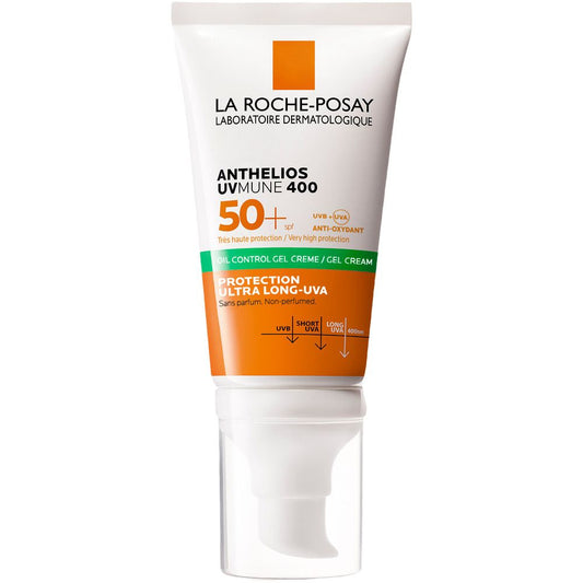 LA ROCHE-POSAY ANTHELIOS INVISIBLE GEL-CREME OIL CONTROL SPF50+ 50ml TUBO ULTRA PROTECÇÃO ULTRA TOLERÂNCIA SEM PERFUME