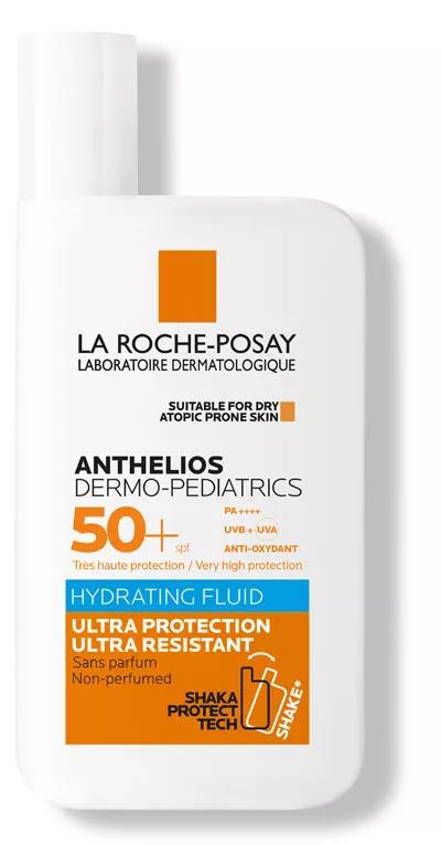 LA ROCHE-POSAY ANTHELIOS DERMO-PEDIATRICS FLUIDO HIDRATANTE SPF50+ 50ml TUBO ULTRA PROTECÇÃO ULTRA TOLERÂNCIA SEM PERFUME