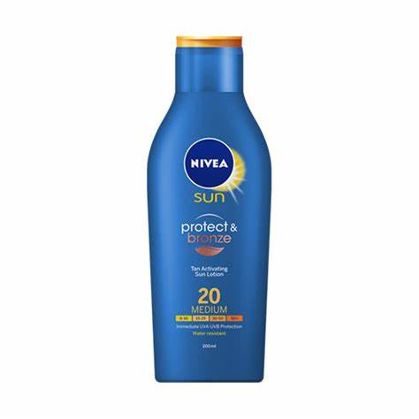 Nivea Sun Protect &amp; Bronze Loção FPS 20 tubo 200ml