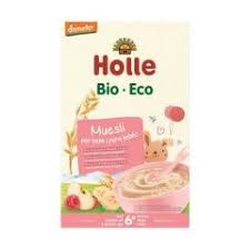 Holle Bio - Eco Muesli com banana, framboesa e maçã, para bebés com mais de 6 meses 250g