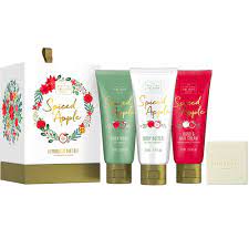 CONJUNTO DE PRESENTE LUXUOSO COFFRET DE MAÇÃ ESPECIAL CADEAU DE LUXE - 3X75mL, 1X40g