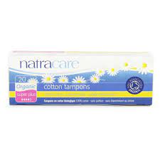 Natracare Organic Cotton Tampons - Super plus - 20 unidades sem aplicador