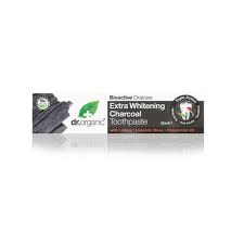 Dr Organics Charcoal Extra whitening toothpaste triple action 20ml - carvão